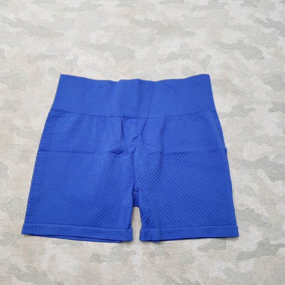 Zyia Active Shorts Women 3XL Blue Pull On Bike Outdoors Running Gym Fitness Yoga